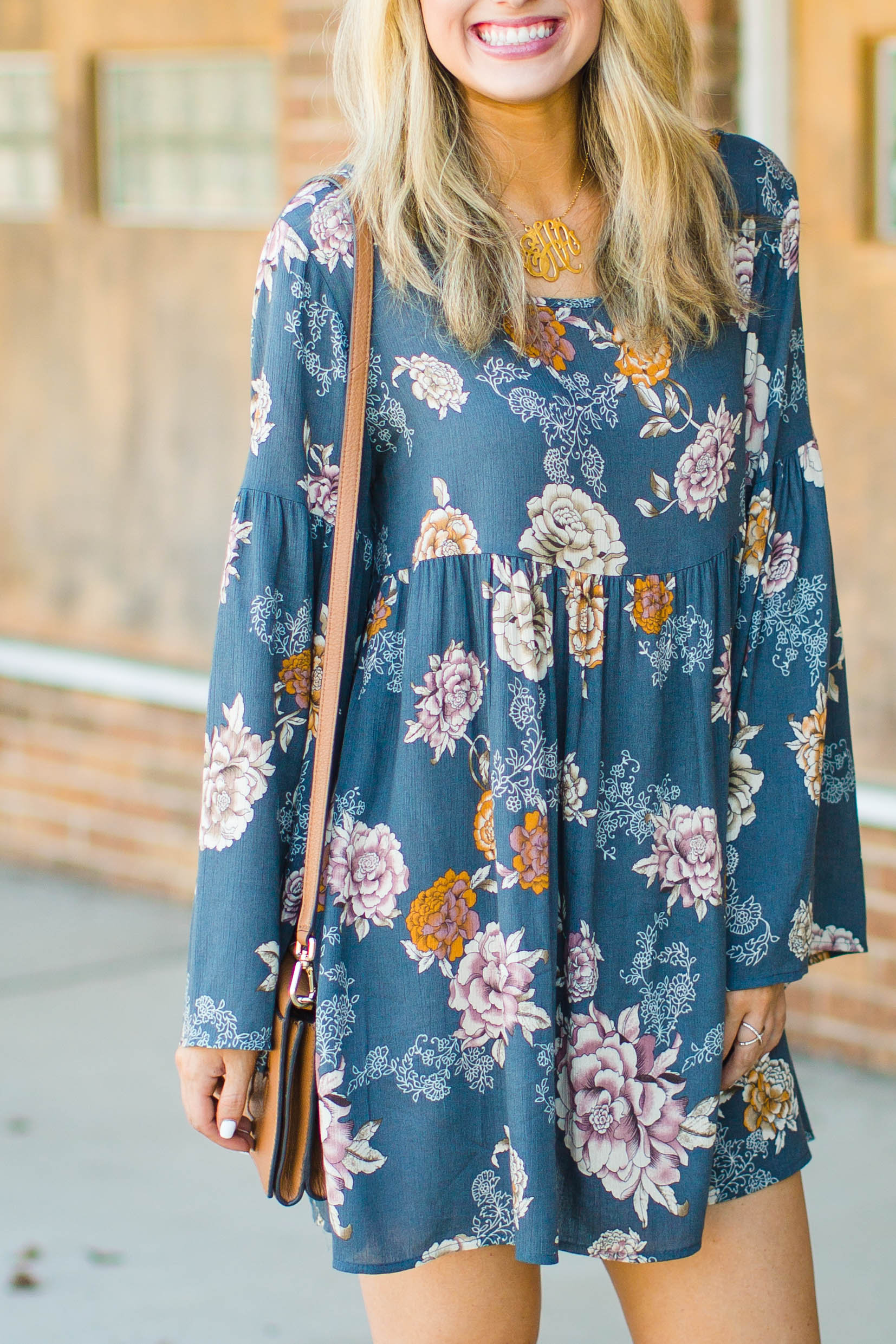 Fall Floral Dress – Champagne & Chanel