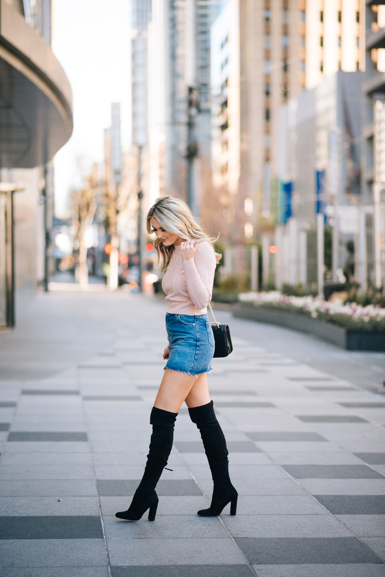 Emily Herren Denim Mini Skirt