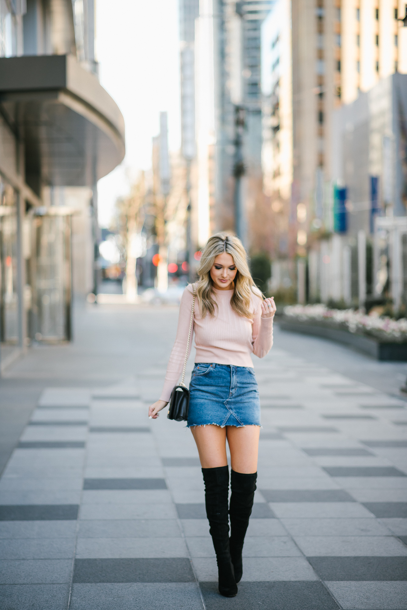 Emily Herren Denim Mini Skirt