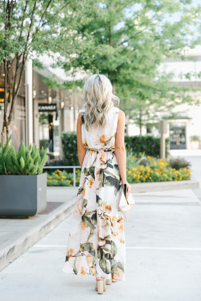 Floral Maxi Dress – Champagne & Chanel