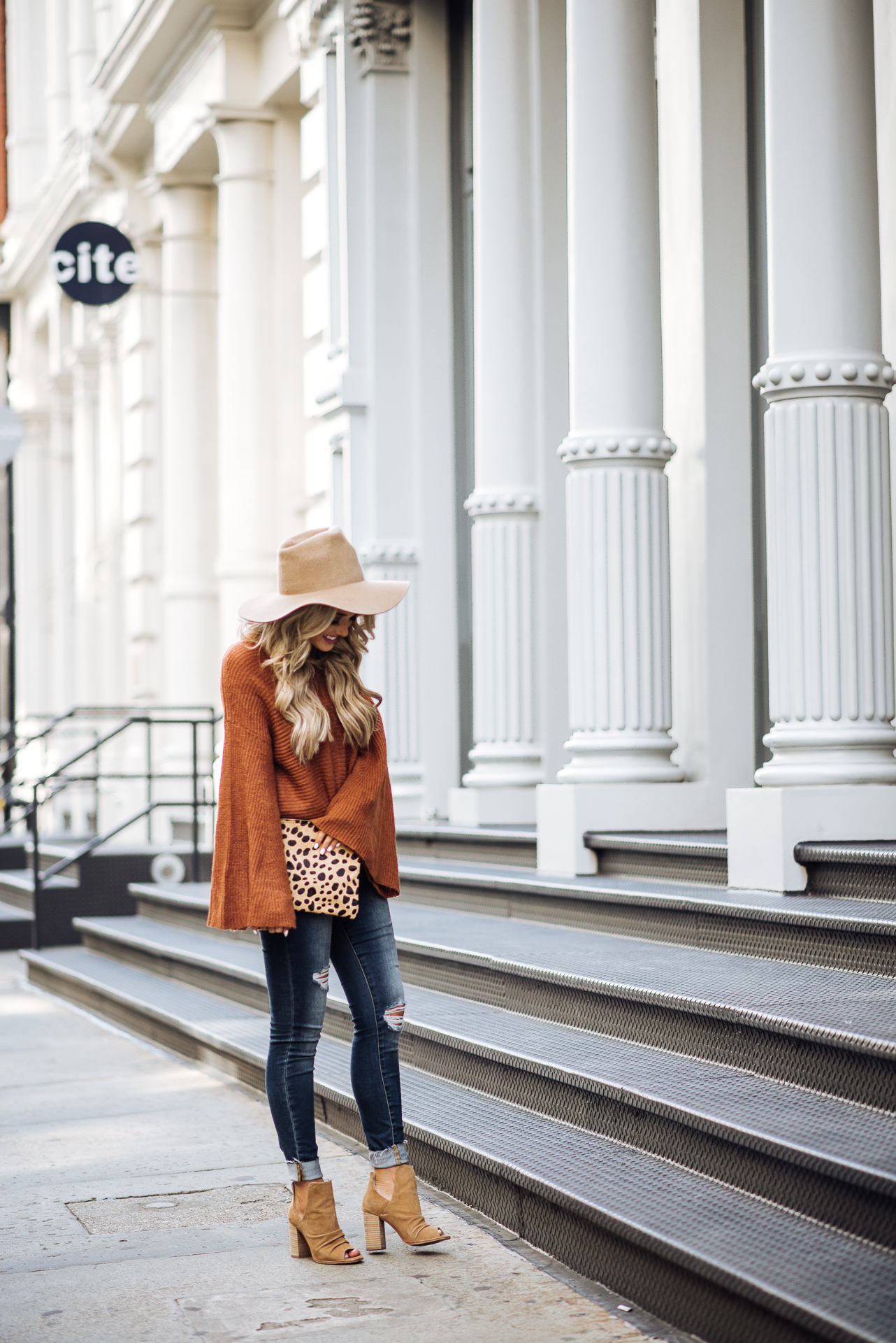 orange fall sweater 