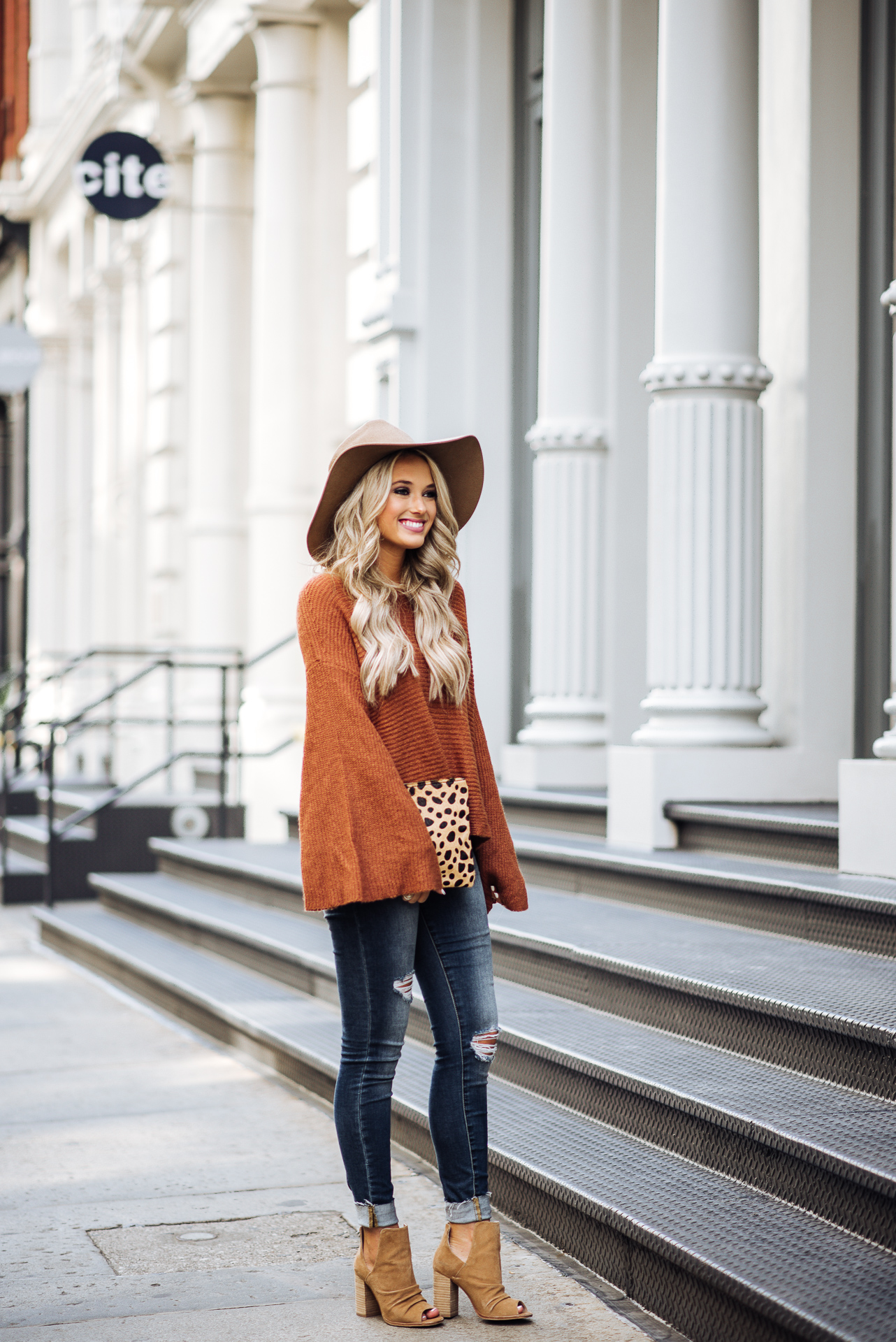 orange fall sweater 