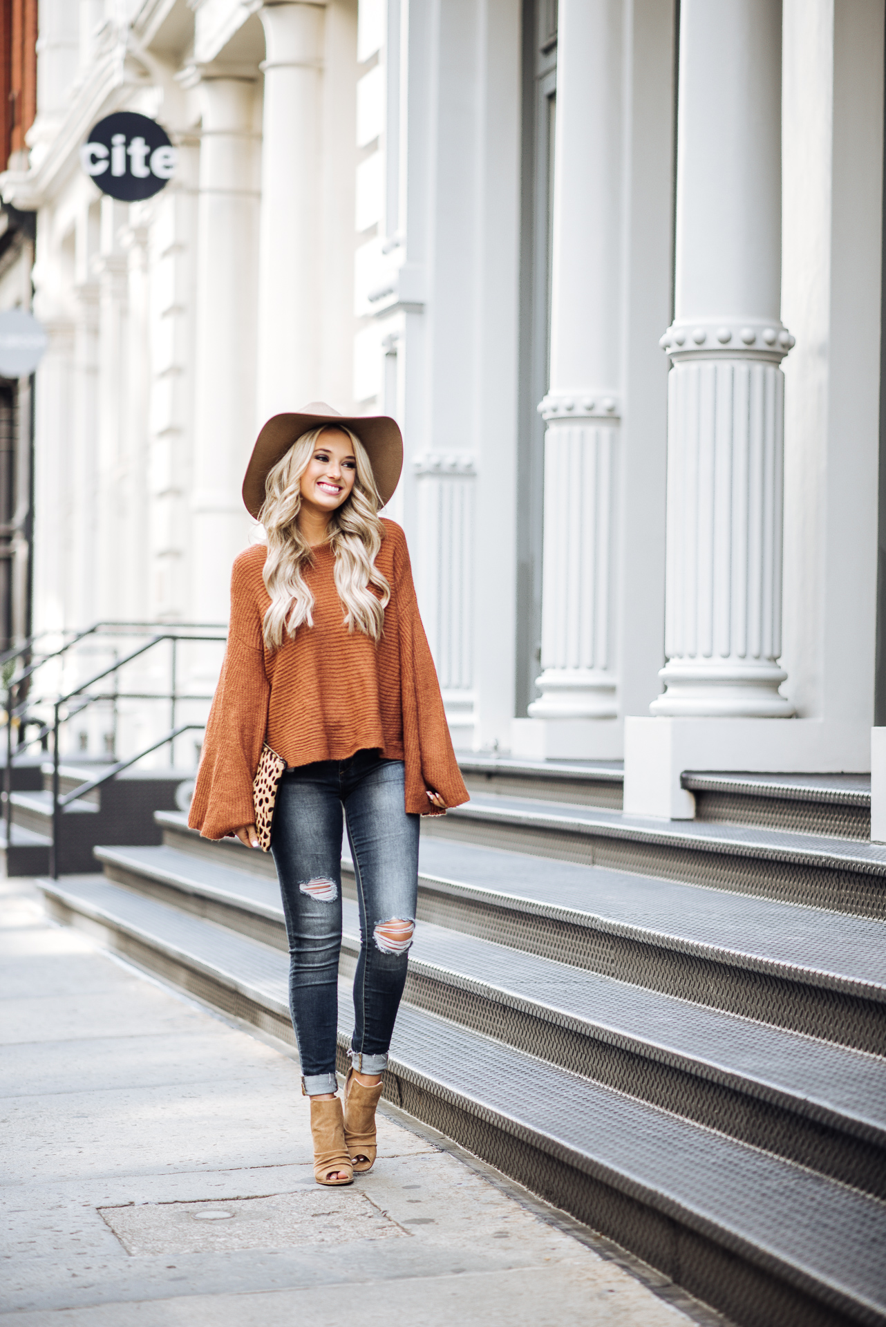 orange fall sweater 