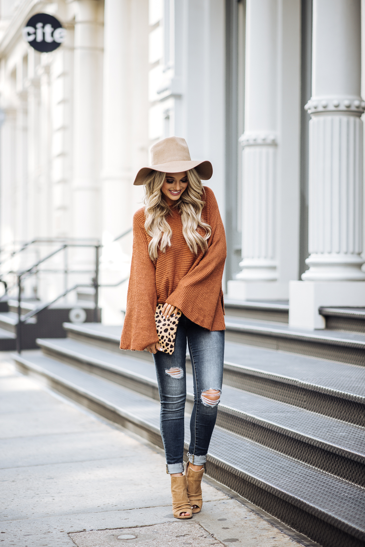 orange fall sweater 