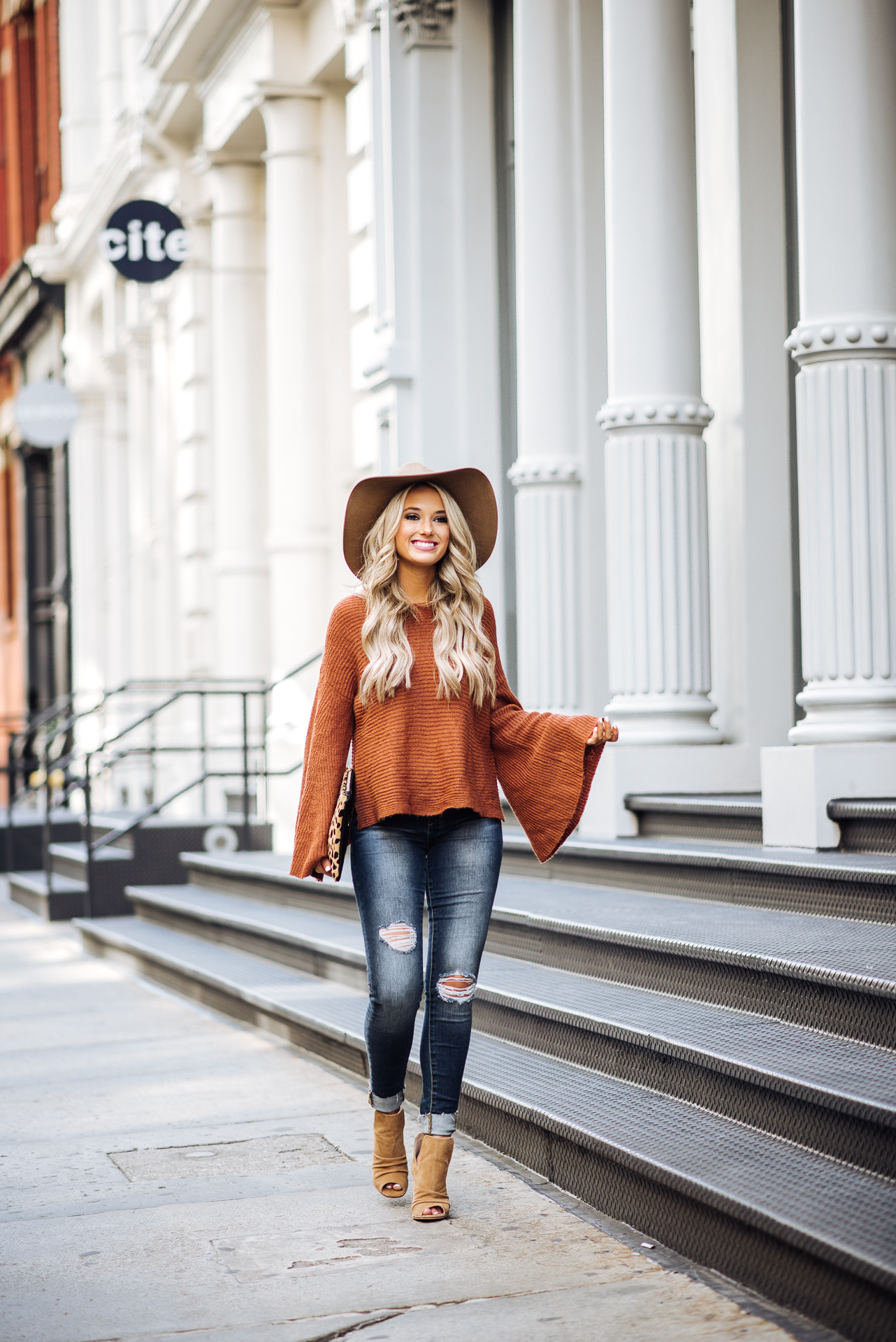 orange fall sweater 