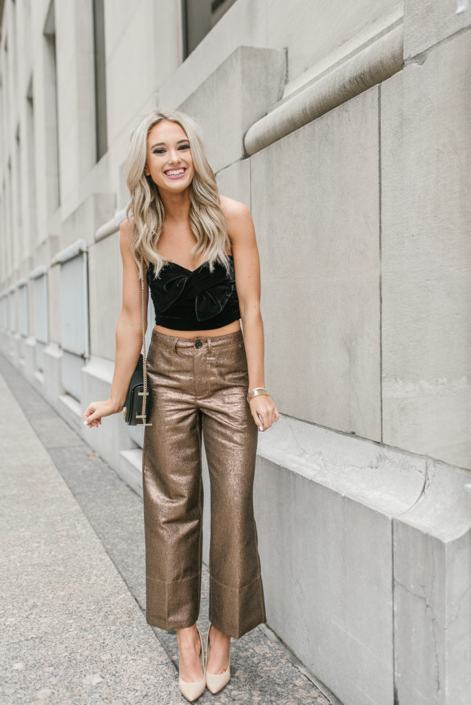 gold pants