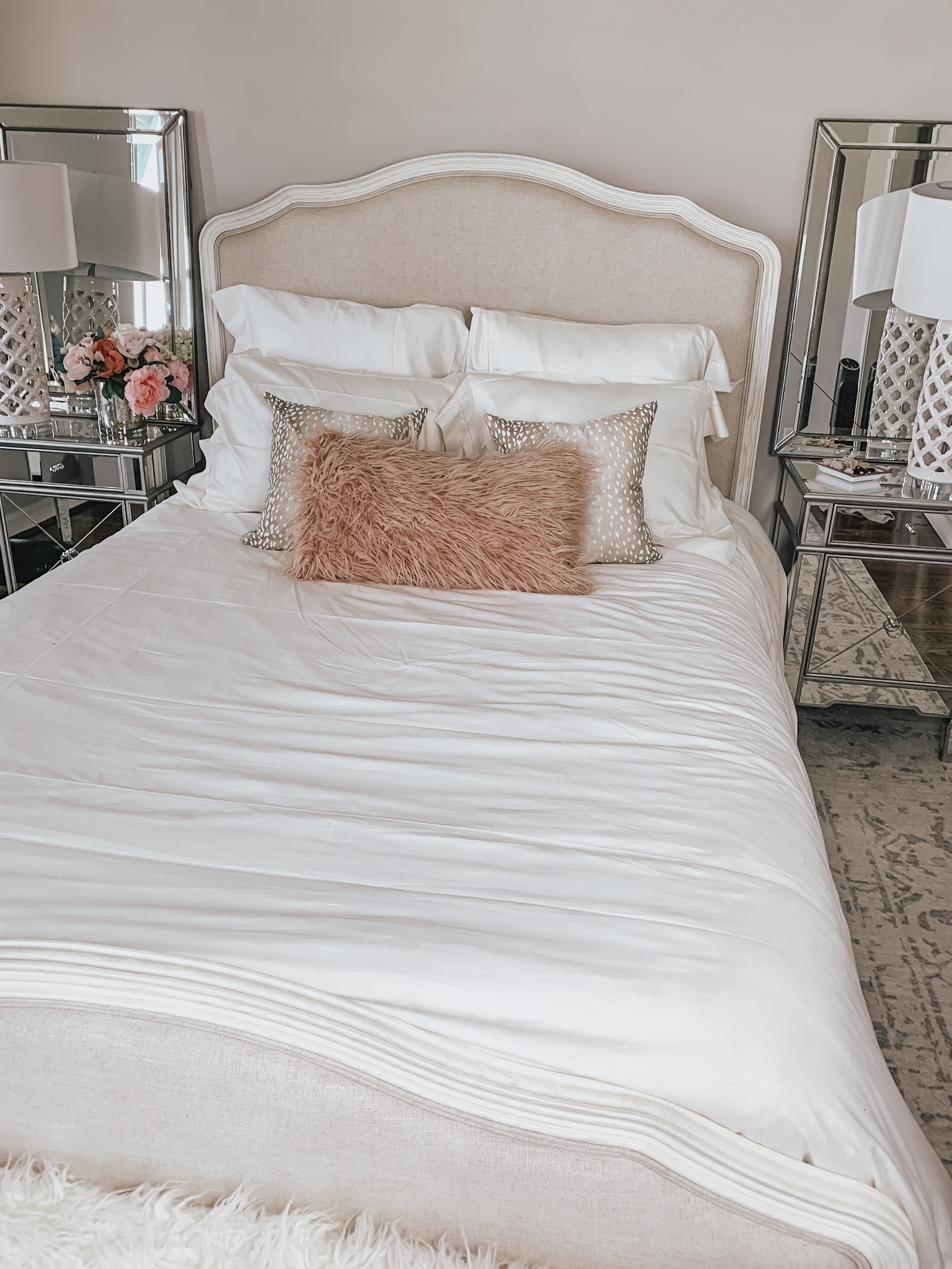 Master Bedroom Bedding – Champagne & Chanel